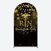 Aperturee - Aperturee Glitter Bokeh Nurse Graduation Party Arch Backdrop